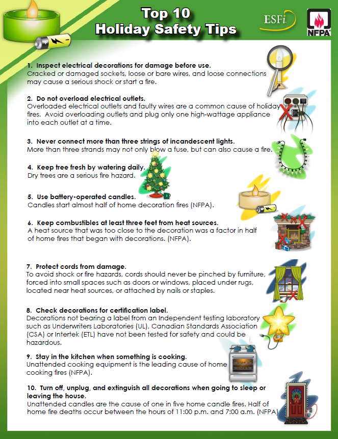 Top 10 Holiday Safety Tips F865 